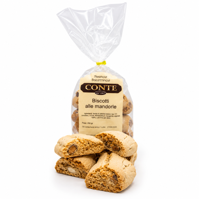 Biscotti alle Mandorle Baresi Artigianali Salentini - Panificio Conte - 250g